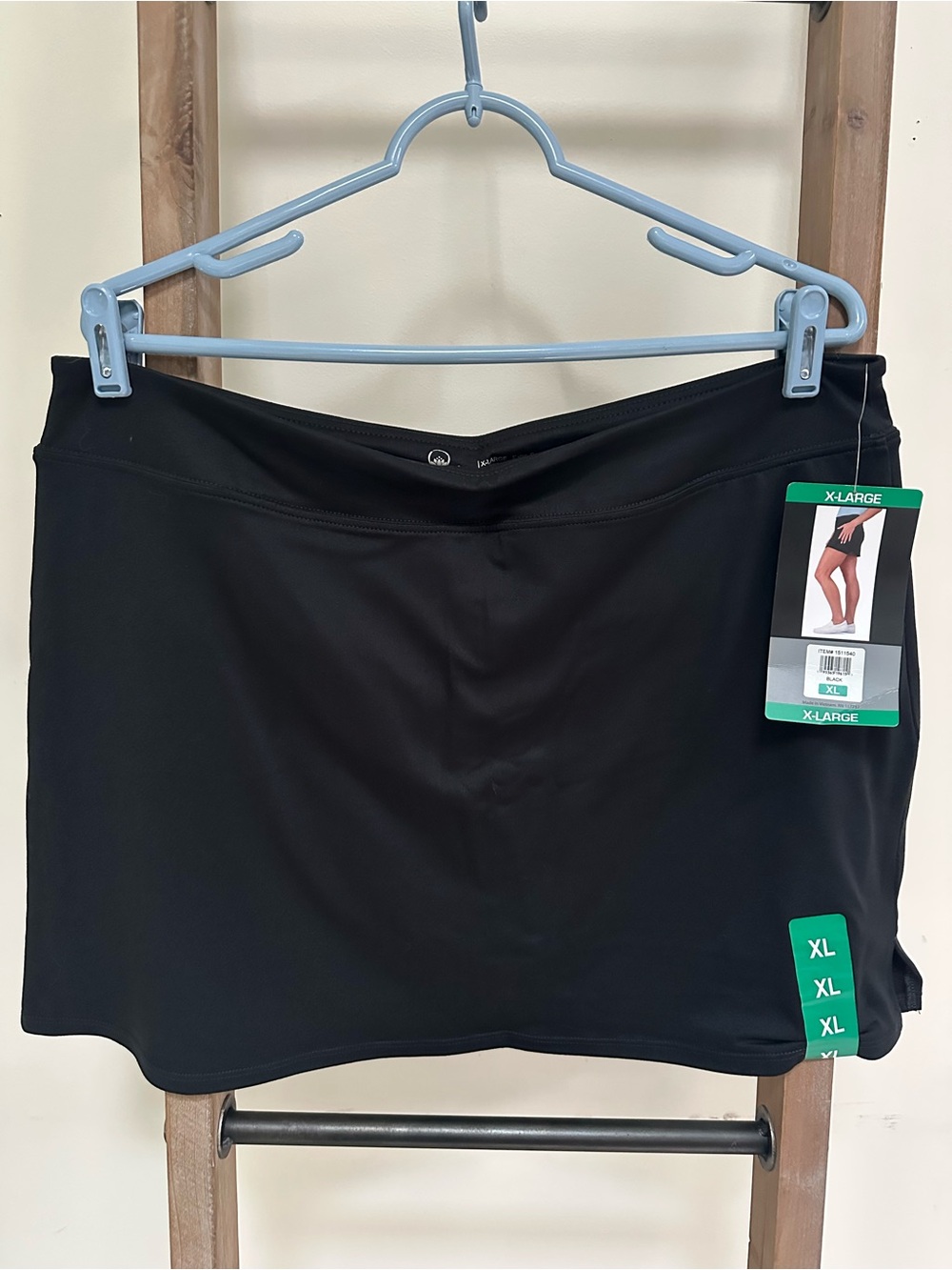 NWT Tranquility Black Athletic Skort with Built-in Shorts